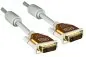 Preview: DINIC DVI-D 10m Kabel Stecker / Stecker, vergoldete Kontakte, mehrfach geschirmt, grau